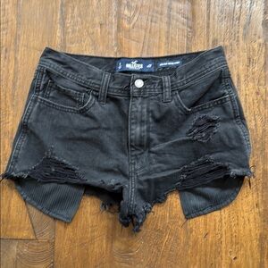 Hollister Women's Black Distressed Shorts Size 5
